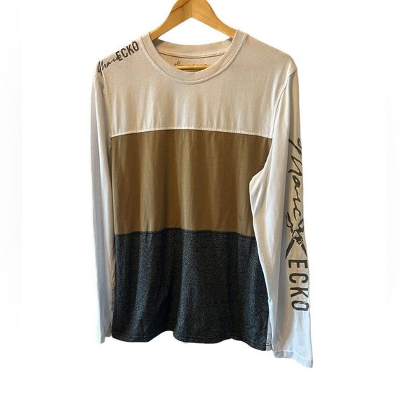 Marc Ecko Other - MENS MARK ECKO Colour Blocked Long Sleeve Crew Neck Casual Shirt L